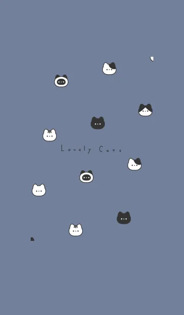 [LINE着せ替え] ゆるい猫。ブルーグレーの画像1