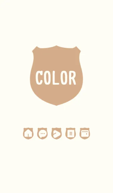 [LINE着せ替え] beige color V02の画像1