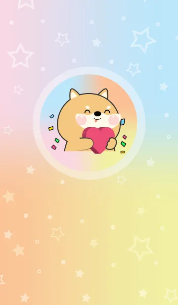 [LINE着せ替え] Simple Shiba Inu & Pastel Theme (JP)の画像1