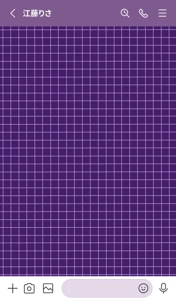 [LINE着せ替え] カラー方眼紙の着せかえ/ディープパープルの画像2