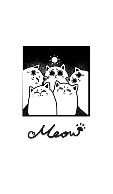 [LINE着せ替え] Meow-Black JPの画像1