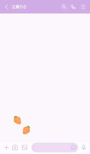 [LINE着せ替え] うさぎの落書き(パステルパープル)の画像2