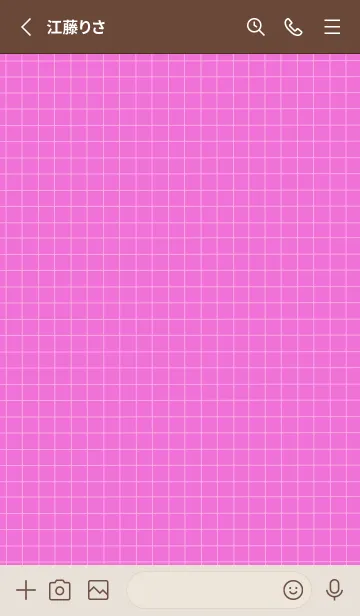 [LINE着せ替え] カラー方眼紙の着せかえ/ビビッドピンクの画像2