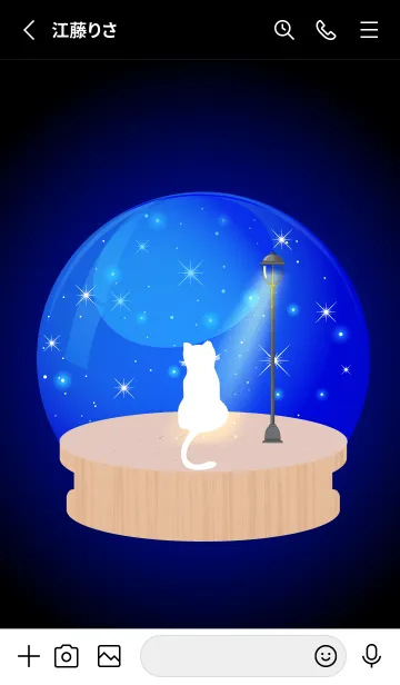 [LINE着せ替え] I am a Cat Snow globe 2の画像2