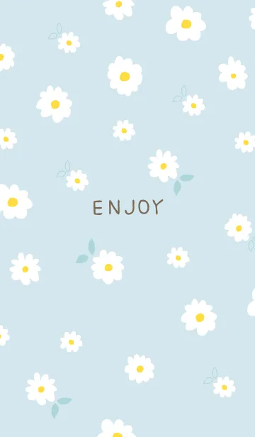 [LINE着せ替え] 白い花と時々はっぱ23の画像1