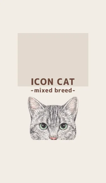 [LINE着せ替え] ICON CAT - ミックス - BROWN/16の画像1