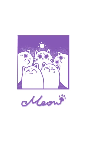 [LINE着せ替え] Meow-Purple JPの画像1