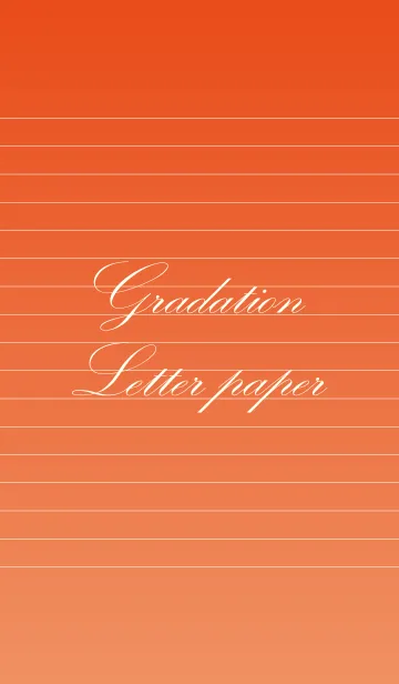 [LINE着せ替え] Gradation Letter paper - Orange -の画像1