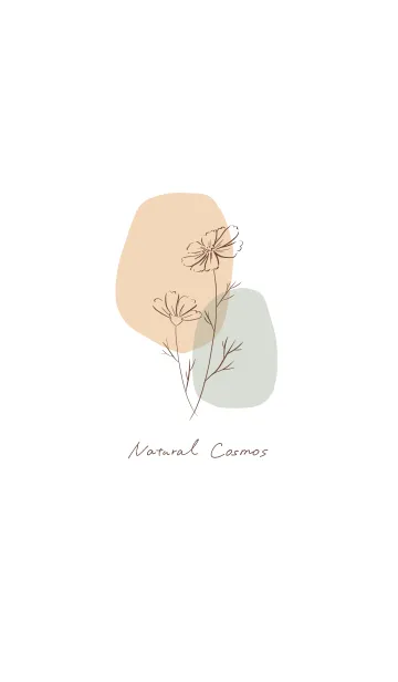 [LINE着せ替え] Natural cosmos/orange&moss greenの画像1