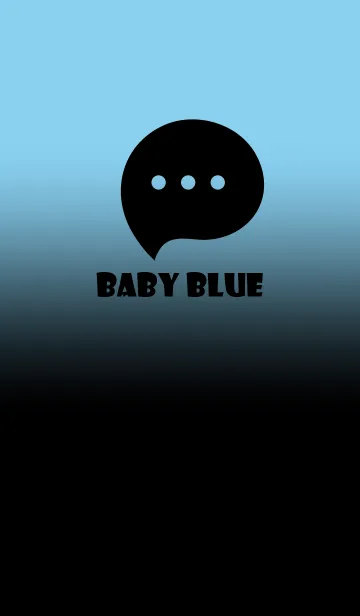 [LINE着せ替え] Black & Baby Blue Theme V3 (JP)の画像1
