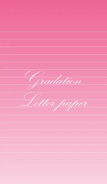 [LINE着せ替え] Gradation Letter paper - Pink -の画像1