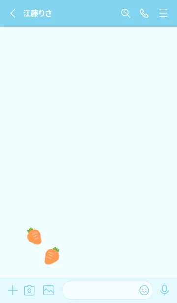 [LINE着せ替え] うさぎの落書き(パステルブルー)の画像2