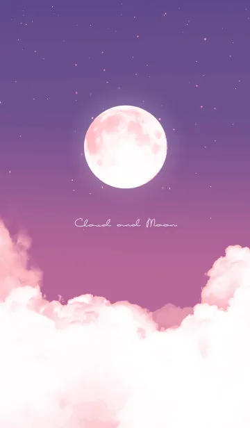 [LINE着せ替え] 雲と満月 - グレープ 03の画像1