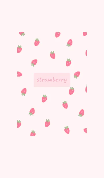 [LINE着せ替え] strawberry_pattern (pink)の画像1