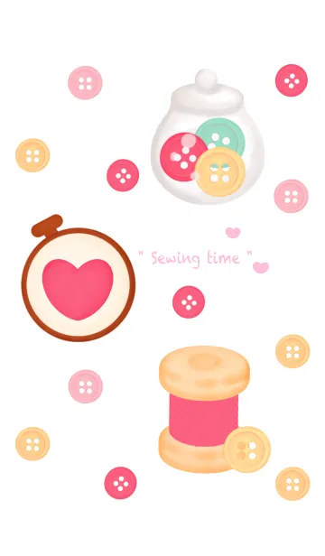 [LINE着せ替え] Lovely sewing theme 4の画像1