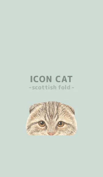 [LINE着せ替え] ICON CAT - スコティッシュ - PASTEL GR/06の画像1