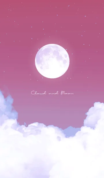 [LINE着せ替え] 雲と満月 - グループ 04の画像1