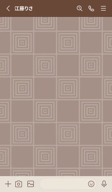 [LINE着せ替え] 和音 市松模様と音符 胡桃染の画像2