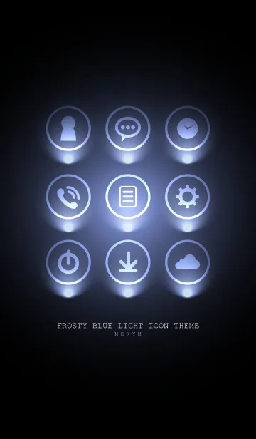 [LINE着せ替え] FROSTY BLUE LIGHT ICON THEME 2の画像1