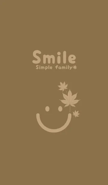 [LINE着せ替え] スマイル＆紅葉 小鹿色の画像1