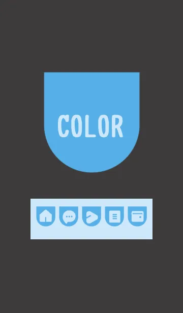 [LINE着せ替え] blue color W05の画像1