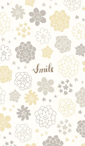 [LINE着せ替え] 北欧風 花と星27の画像1