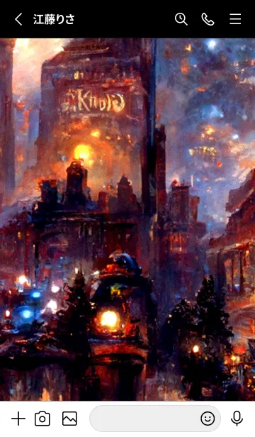 [LINE着せ替え] クリスマスの街並み #2_24。の画像2