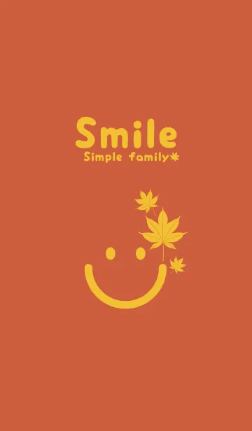[LINE着せ替え] スマイル＆紅葉 樺色の画像1