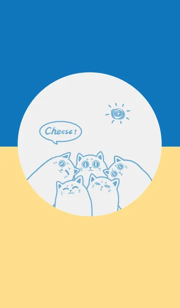 [LINE着せ替え] Meow...Cheese！-Indigo.YellowOrange Jの画像1