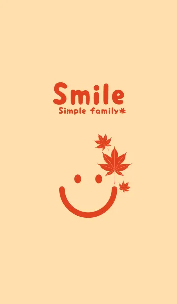 [LINE着せ替え] スマイル＆紅葉 ペールクリームの画像1