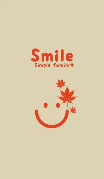 [LINE着せ替え] スマイル＆紅葉 砂色の画像1