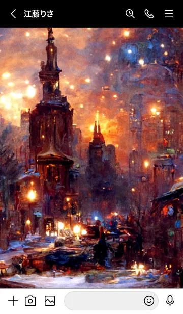 [LINE着せ替え] クリスマスの街並み #2_16。の画像2