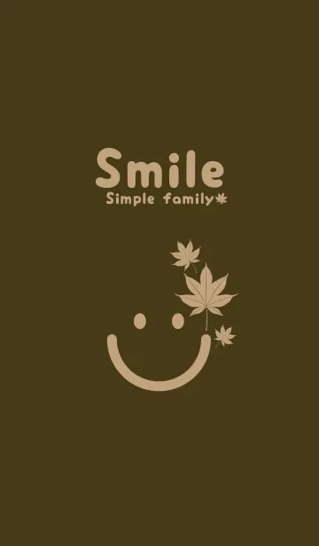 [LINE着せ替え] スマイル＆紅葉 墨色の画像1