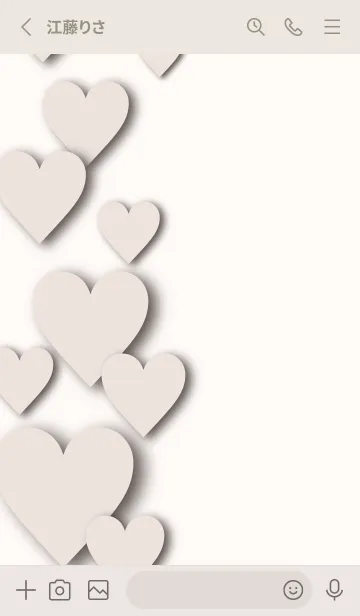 [LINE着せ替え] ALL MY LOVE BEIGEHEART 34の画像2