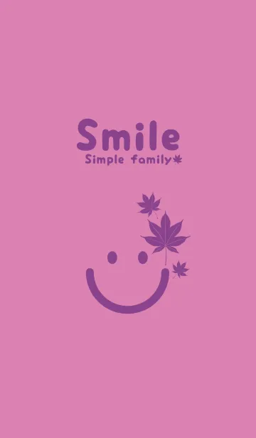 [LINE着せ替え] スマイル＆紅葉 オーキッドピンクの画像1