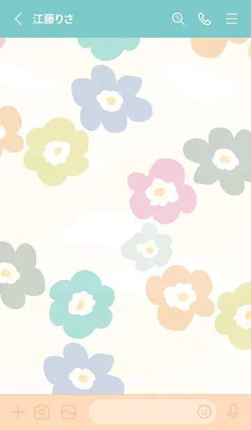 [LINE着せ替え] 北欧風 お花リース30の画像2