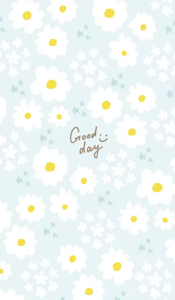 [LINE着せ替え] 白い花と星13の画像1