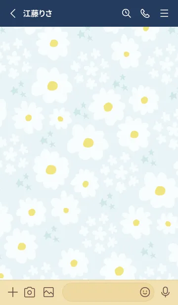 [LINE着せ替え] 白い花と星13の画像2