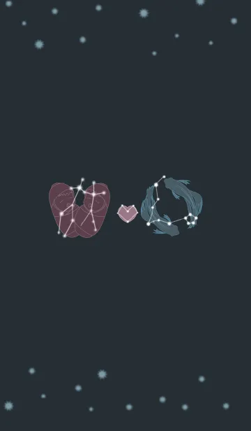 [LINE着せ替え] ekst青うおざラブレッド（ふたござ）の画像1