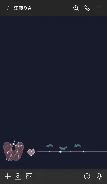 [LINE着せ替え] ekst青うおざラブレッド（ふたござ）の画像2