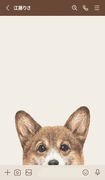 [LINE着せ替え] ICON DOG - コーギー 01 - BROWN/03の画像2