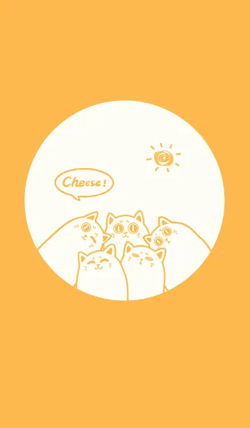 [LINE着せ替え] Meow...Cheese！-Orange White Jの画像1