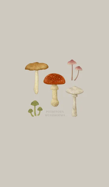 [LINE着せ替え] POISONOUS MUSHROOMS / 灰色の画像1