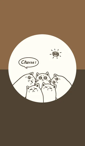 [LINE着せ替え] Meow...Cheese！ - Brown Jの画像1