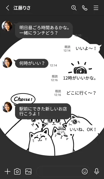 [LINE着せ替え] Meow...Cheese！-Black Jの画像3