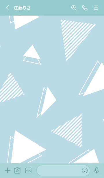 [LINE着せ替え] かわいい白三角3の画像2
