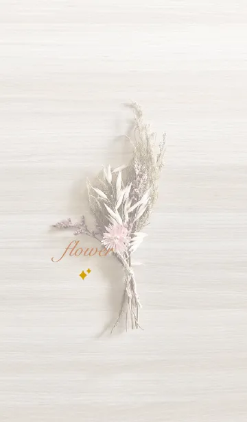 [LINE着せ替え] 花 キラキラ<オレンジ>の画像1