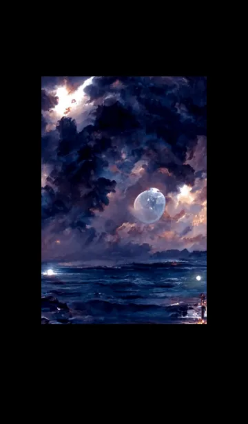 [LINE着せ替え] 月の夜 夜の海 #2_10。の画像1