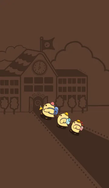 [LINE着せ替え] Ducklings school fun-Chocolate Jの画像1