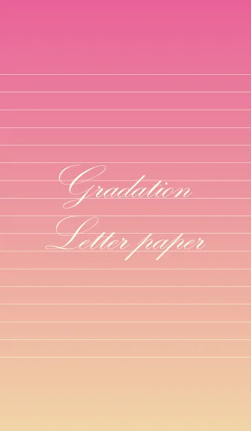 [LINE着せ替え] Gradation Letter paper - Peach -の画像1